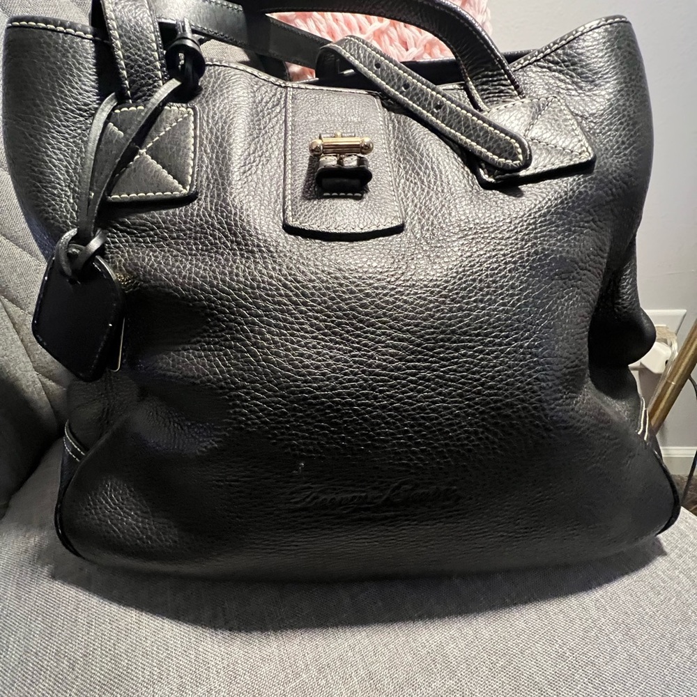 Dooney & Bourke Large Black Leather Satchel